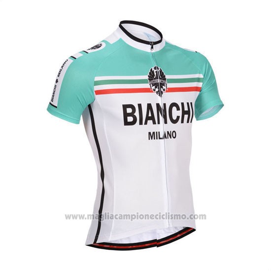 2014 Abbigliamento Ciclismo Bianchi Bianco e Verde Manica Corta e Salopette