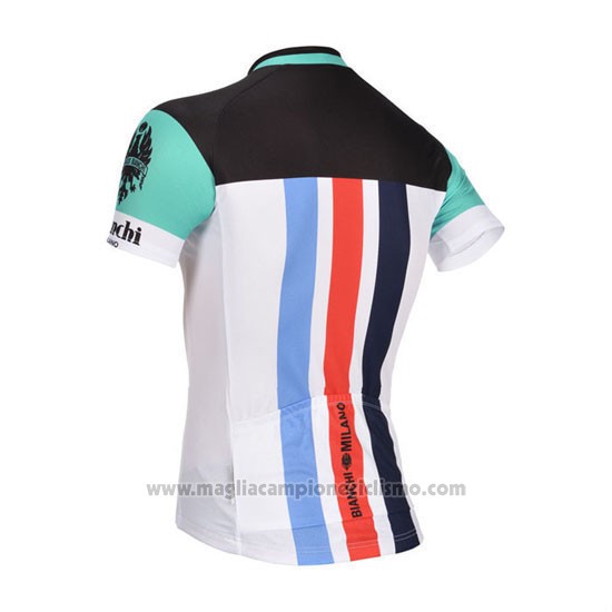 2014 Abbigliamento Ciclismo Bianchi Nero e Bianco Manica Corta e Salopette
