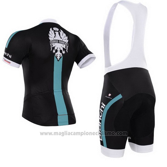 2014 Abbigliamento Ciclismo Bianchi Nero e Verde Manica Corta e Salopette