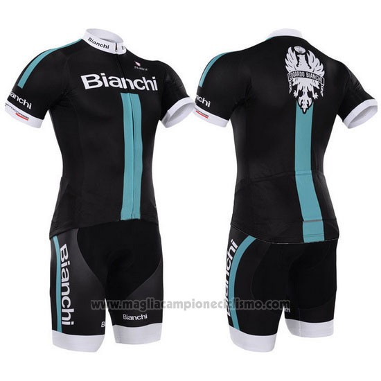 2014 Abbigliamento Ciclismo Bianchi Nero e Verde Manica Corta e Salopette