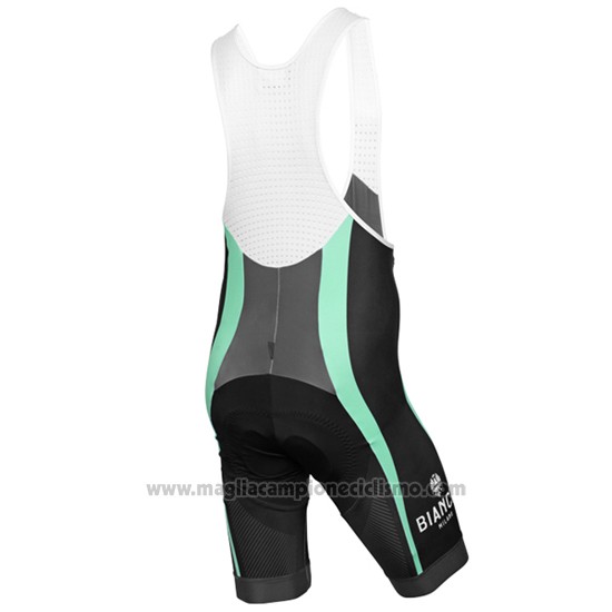 2016 Abbigliamento Ciclismo Bianchi Azzurro e Giallo Manica Corta e Salopette