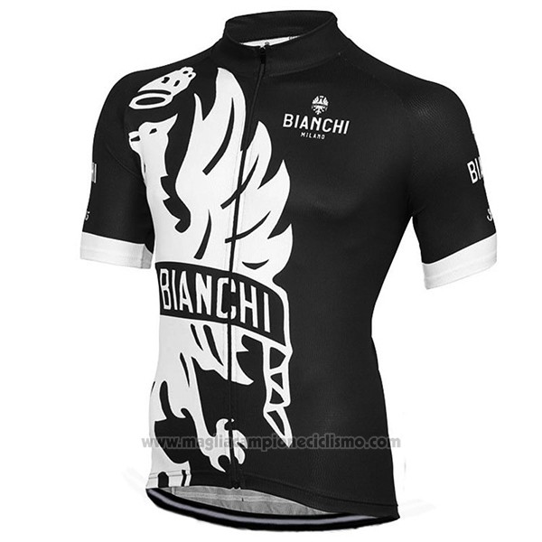 2016 Abbigliamento Ciclismo Bianchi Bianco e Nero Manica Corta e Salopette
