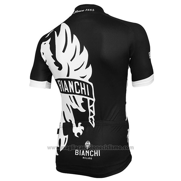 2016 Abbigliamento Ciclismo Bianchi Bianco e Nero Manica Corta e Salopette