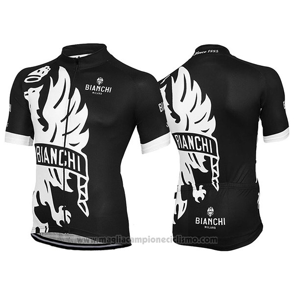2016 Abbigliamento Ciclismo Bianchi Bianco e Nero Manica Corta e Salopette