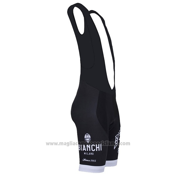 2016 Abbigliamento Ciclismo Bianchi Bianco e Nero Manica Corta e Salopette