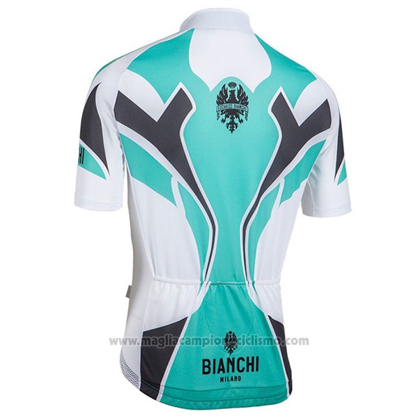 2016 Abbigliamento Ciclismo Bianchi Celeste e Bianco Manica Corta e Salopette