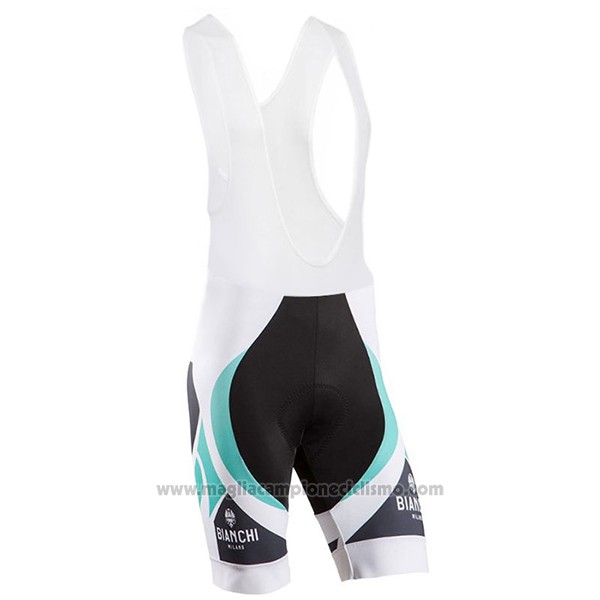 2016 Abbigliamento Ciclismo Bianchi Celeste e Bianco Manica Corta e Salopette