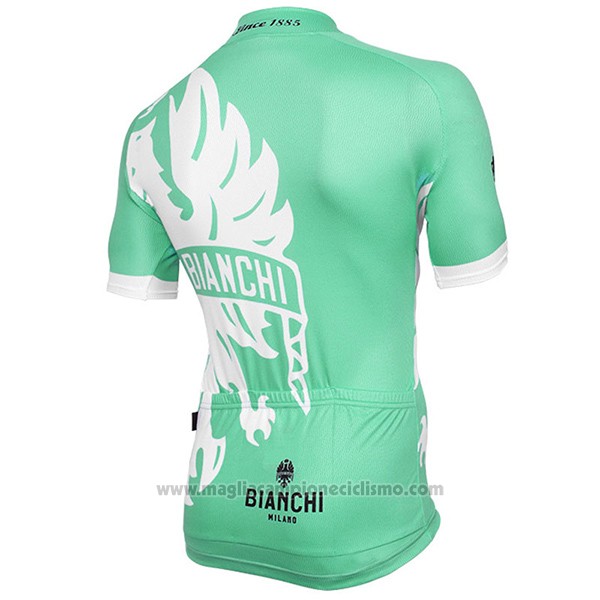 2016 Abbigliamento Ciclismo Bianchi Verde e Bianco Manica Corta e Salopette