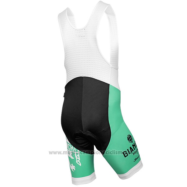 2016 Abbigliamento Ciclismo Bianchi Verde e Bianco Manica Corta e Salopette