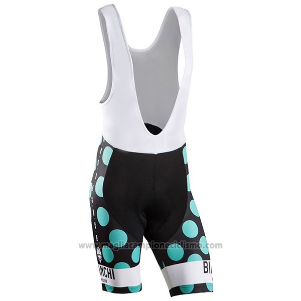 2016 Abbigliamento Ciclismo Bianchi Verde e Nero Manica Corta e Salopette