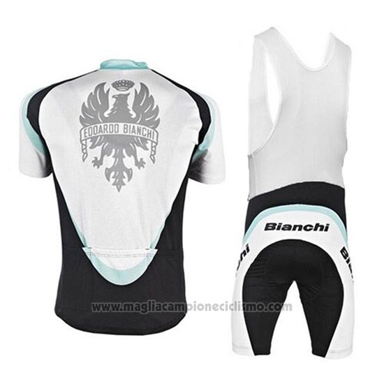 2017 Abbigliamento Ciclismo Bianchi Bianco Manica Corta e Salopette