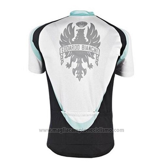 2017 Abbigliamento Ciclismo Bianchi Bianco Manica Corta e Salopette