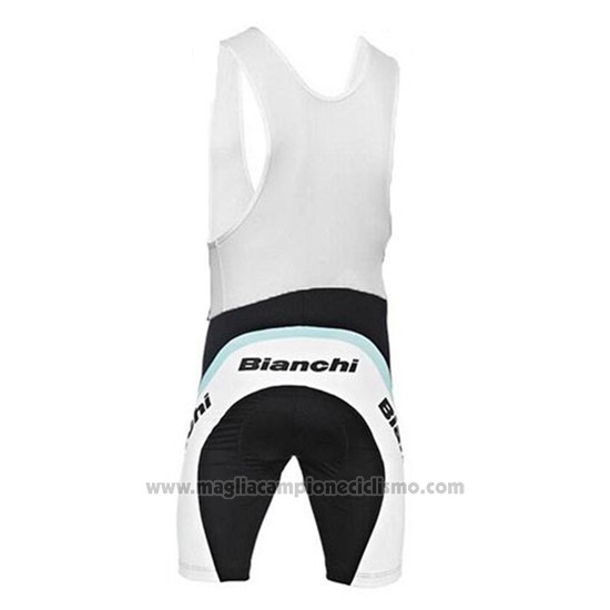 2017 Abbigliamento Ciclismo Bianchi Bianco Manica Corta e Salopette