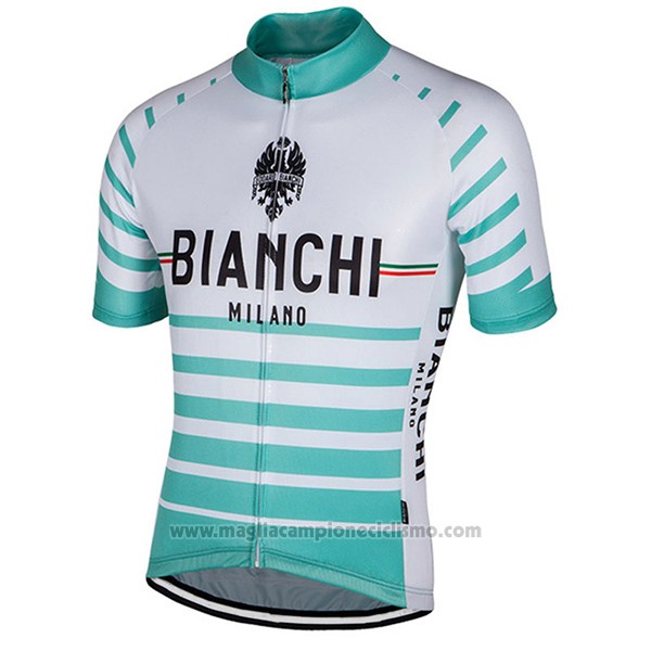 2017 Abbigliamento Ciclismo Bianchi Milano Albatros Bianco Manica Corta e Salopette