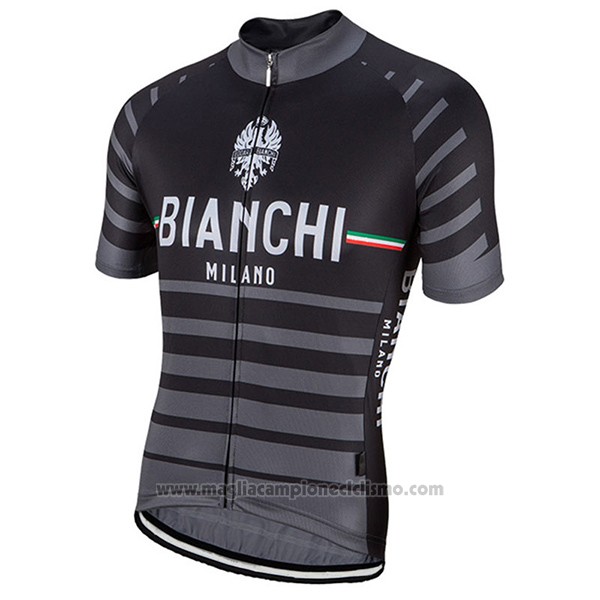 2017 Abbigliamento Ciclismo Bianchi Milano Albatros Grigio Manica Corta e Salopette