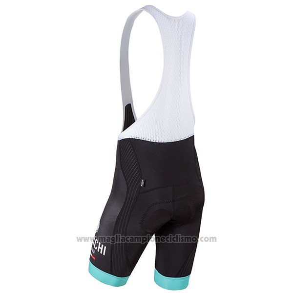 2017 Abbigliamento Ciclismo Bianchi Milano Ceresole Nero Manica Corta e Salopette