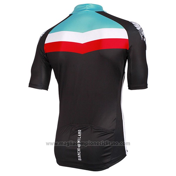 2017 Abbigliamento Ciclismo Bianchi Milano Chorei Nero Manica Corta e Salopette