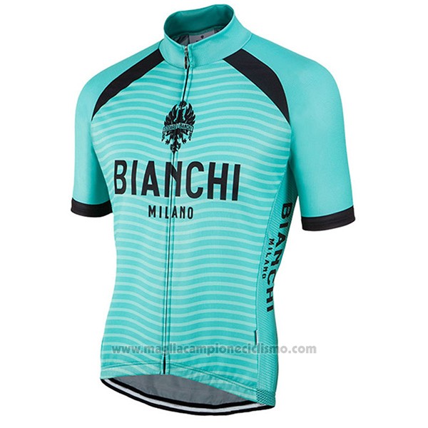 2017 Abbigliamento Ciclismo Bianchi Milano Meja Verde Manica Corta e Salopette