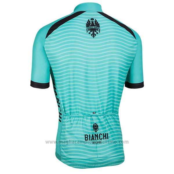 2017 Abbigliamento Ciclismo Bianchi Milano Meja Verde Manica Corta e Salopette