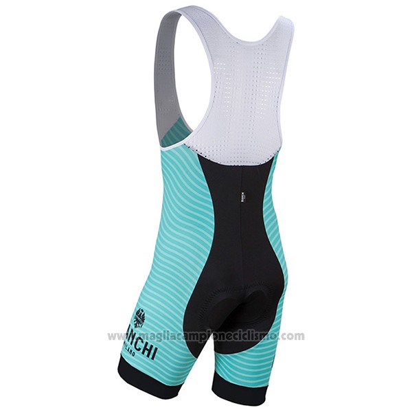 2017 Abbigliamento Ciclismo Bianchi Milano Meja Verde Manica Corta e Salopette
