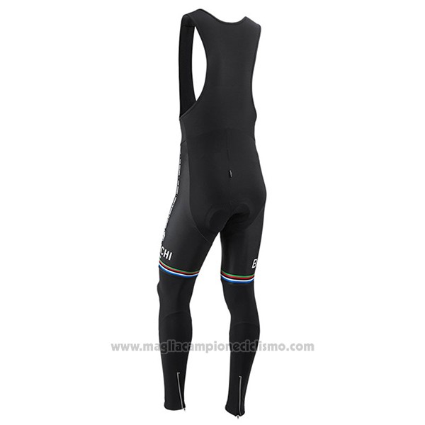 2017 Abbigliamento Ciclismo Bianchi Milano Ml Nero Manica Lunga e Salopette