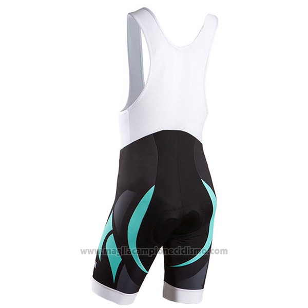 2017 Abbigliamento Ciclismo Bianchi Milano Nero e Verde Manica Corta e Salopette