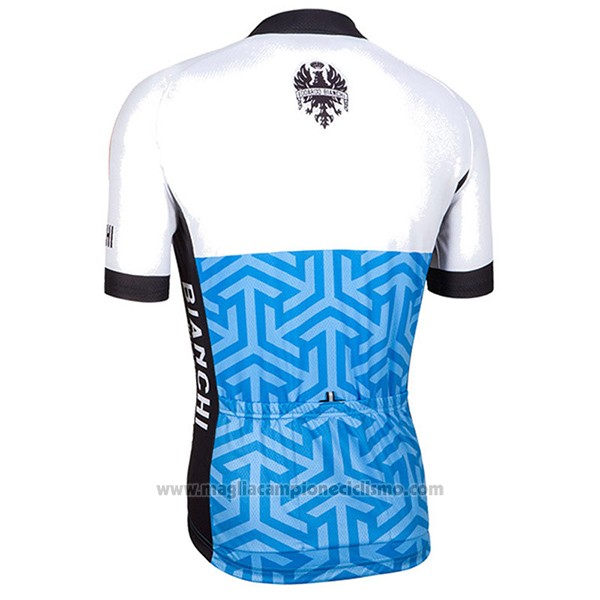 2017 Abbigliamento Ciclismo Bianchi Milano Pontesei Blu Manica Corta e Salopette