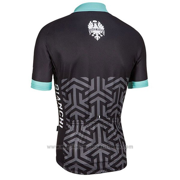 2017 Abbigliamento Ciclismo Bianchi Milano Pride Nero Manica Corta e Salopette