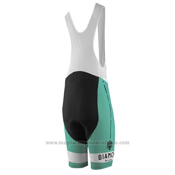 2017 Abbigliamento Ciclismo Bianchi Milano Pride Verde Manica Corta e Salopette