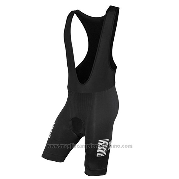 2017 Abbigliamento Ciclismo Bianchi Milano Tago Nero Manica Corta e Salopette
