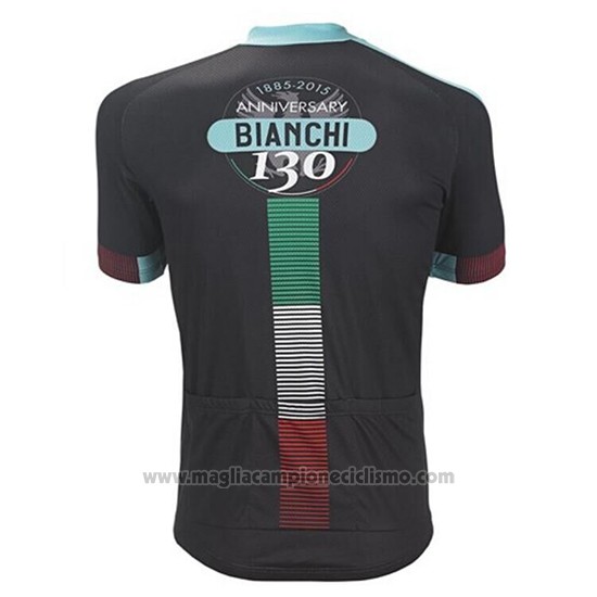 2017 Abbigliamento Ciclismo Bianchi Nero Manica Corta e Salopette