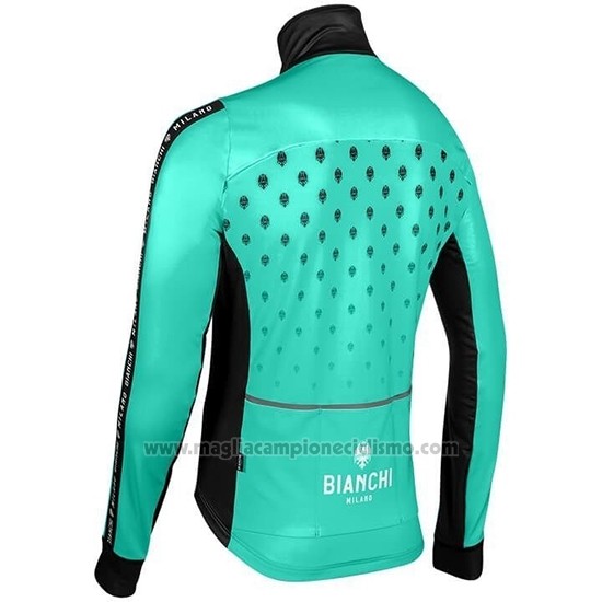 2019 Abbigliamento Ciclismo Bianchi Milano FT Blu Nero Manica Lunga e Salopette