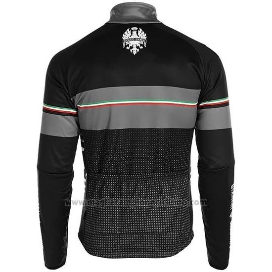 2019 Abbigliamento Ciclismo Bianchi Milano XD Nero Grigio Manica Lunga e Salopette