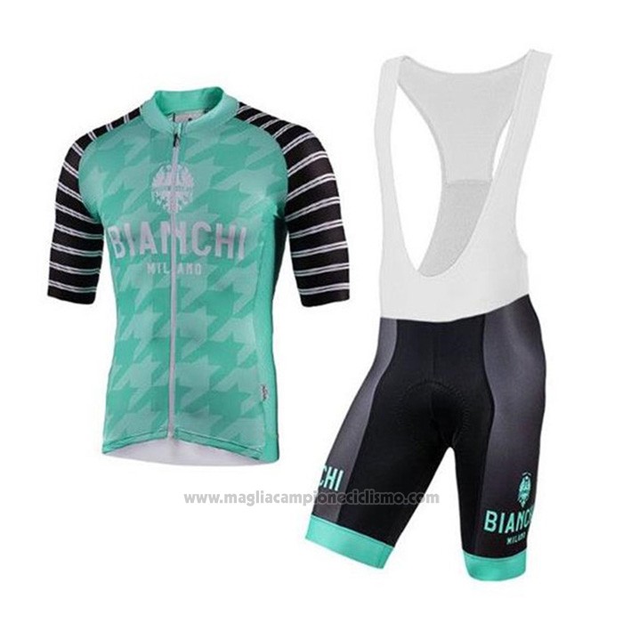 2020 Abbigliamento Ciclismo Bianchi Blu Nero Manica Corta e Salopette