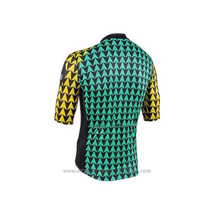 2020 Abbigliamento Ciclismo Bianchi Nero Blu Giallo Manica Corta e Salopette