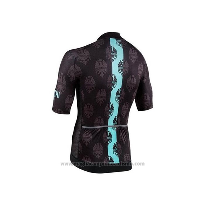 2020 Abbigliamento Ciclismo Bianchi Nero Blu Manica Corta e Salopette