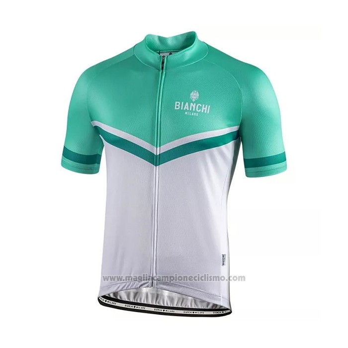 2021 Abbigliamento Ciclismo Bianchi Bianco Verde Manica Corta e Salopette