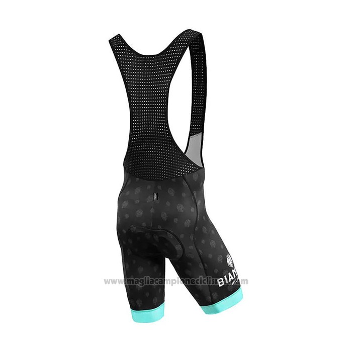 2021 Abbigliamento Ciclismo Bianchi Nero Verde Manica Corta e Salopette
