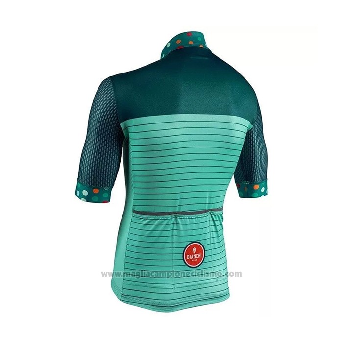 2021 Abbigliamento Ciclismo Bianchi Verde Manica Corta e Salopette