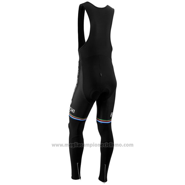 Abbigliamento Ciclismo Bianchi Milano Nalles Azzurro Bianco Manica Lunga e Salopette