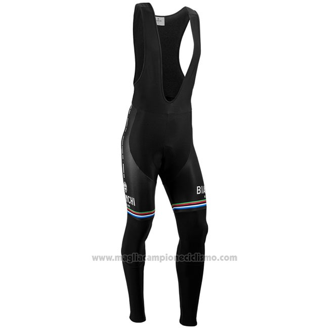 Abbigliamento Ciclismo Bianchi Milano Nalles Azzurro Bianco Manica Lunga e Salopette