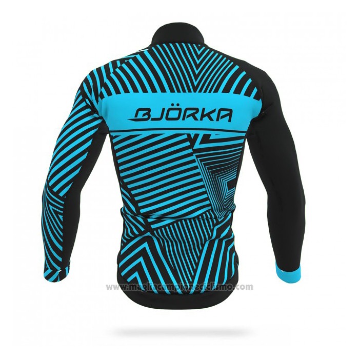 2021 Abbigliamento Ciclismo Bjorka Blu Manica Lunga e Salopette