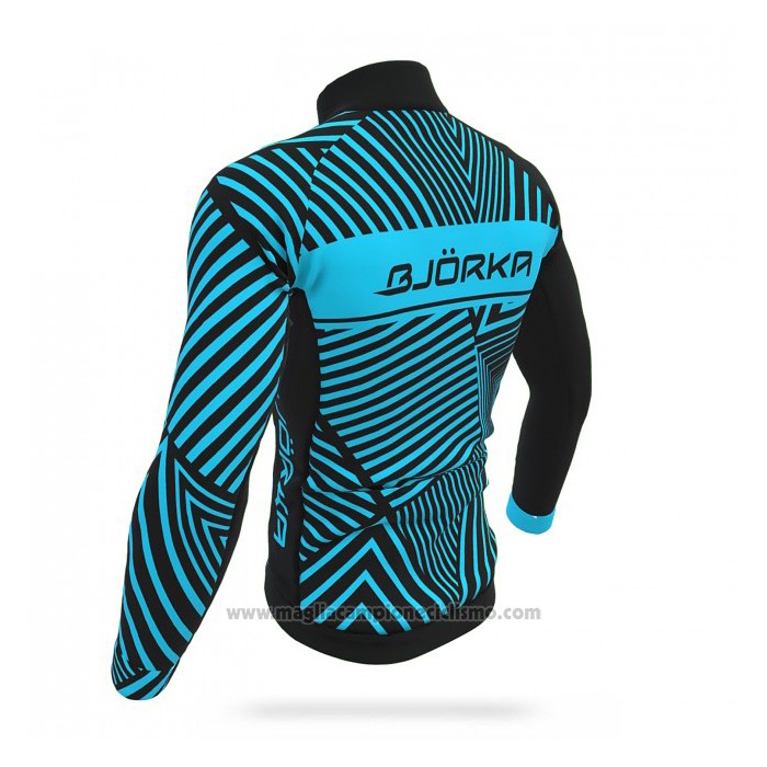 2021 Abbigliamento Ciclismo Bjorka Blu Manica Lunga e Salopette