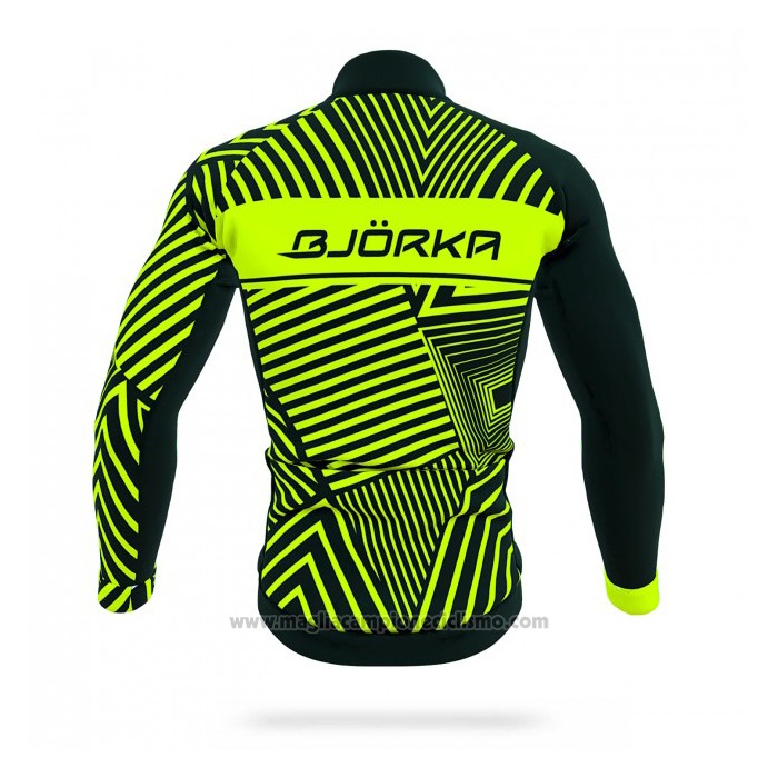 2021 Abbigliamento Ciclismo Bjorka Giallo Manica Lunga e Salopette