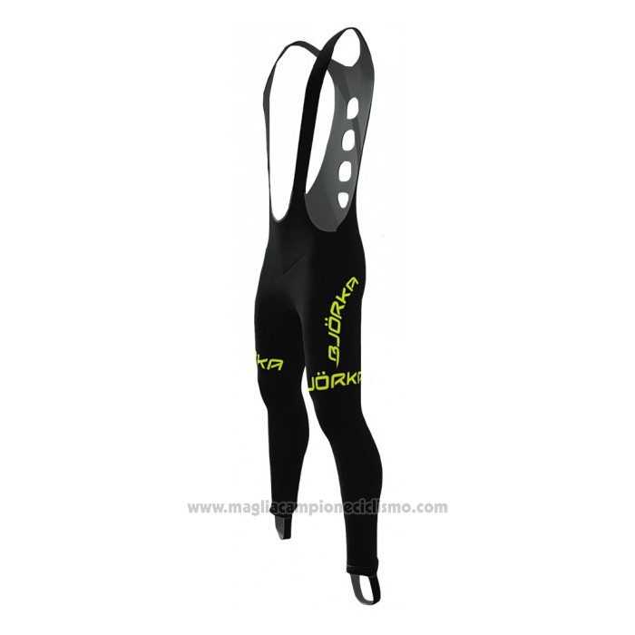 2021 Abbigliamento Ciclismo Bjorka Giallo Manica Lunga e Salopette