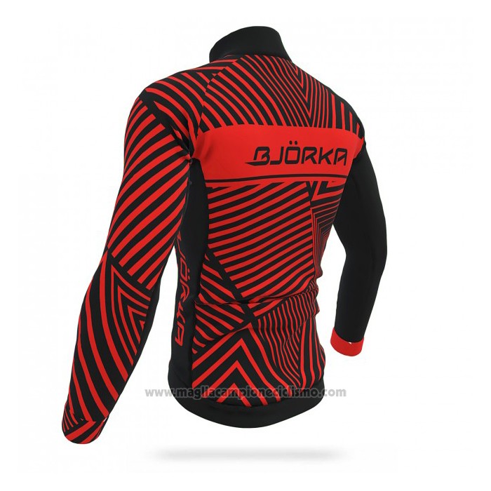 2021 Abbigliamento Ciclismo Bjorka Rosso Manica Lunga e Salopette