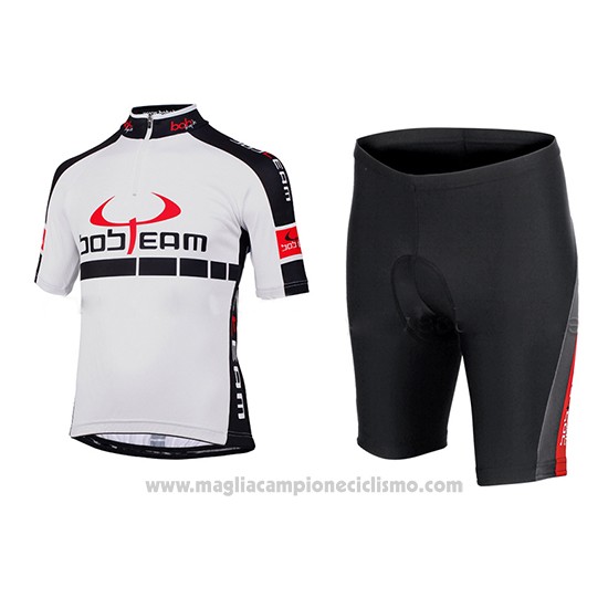 2015 Abbigliamento Ciclismo Bobteam Bianco Manica Corta e Salopette