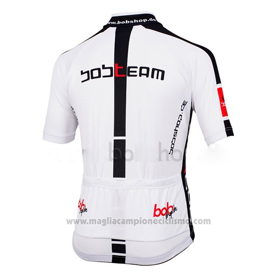 2015 Abbigliamento Ciclismo Bobteam Bianco Manica Corta e Salopette