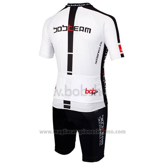 2015 Abbigliamento Ciclismo Bobteam Bianco Manica Corta e Salopette