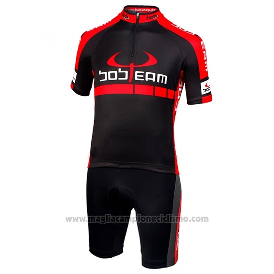 2015 Abbigliamento Ciclismo Bobteam Nero Manica Corta e Salopette